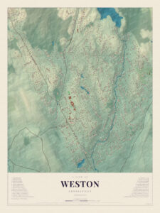 Map of Weston, Connecticut