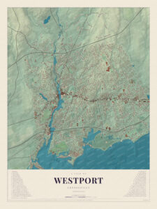 Map of Westport, Connecticut