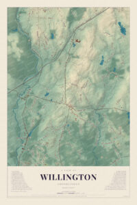 Map of Willington, Connecticut