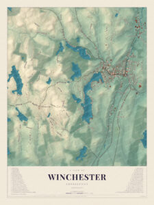 Map of Winchester, Connecticut