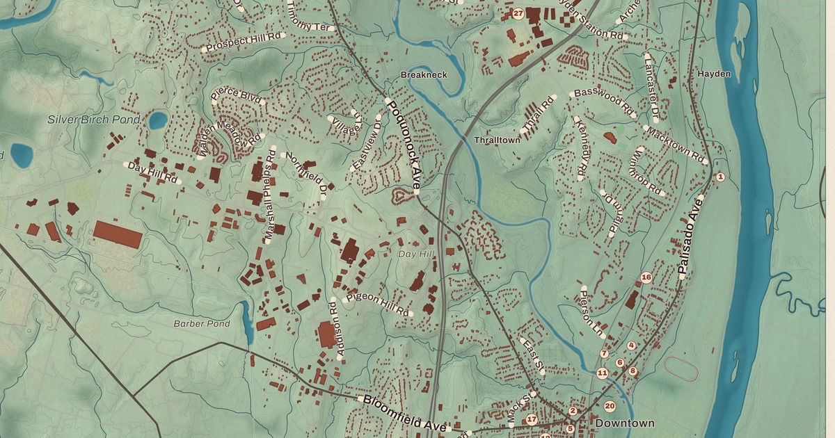 Beautifully Detailed Map of Windsor, Connecticut