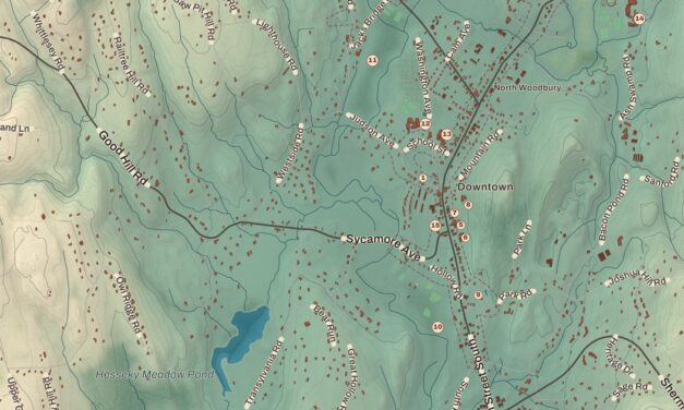 Beautifully Detailed Map of Woodbury, Connecticut