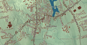Close-up of the Abington, Massachusetts aerial map