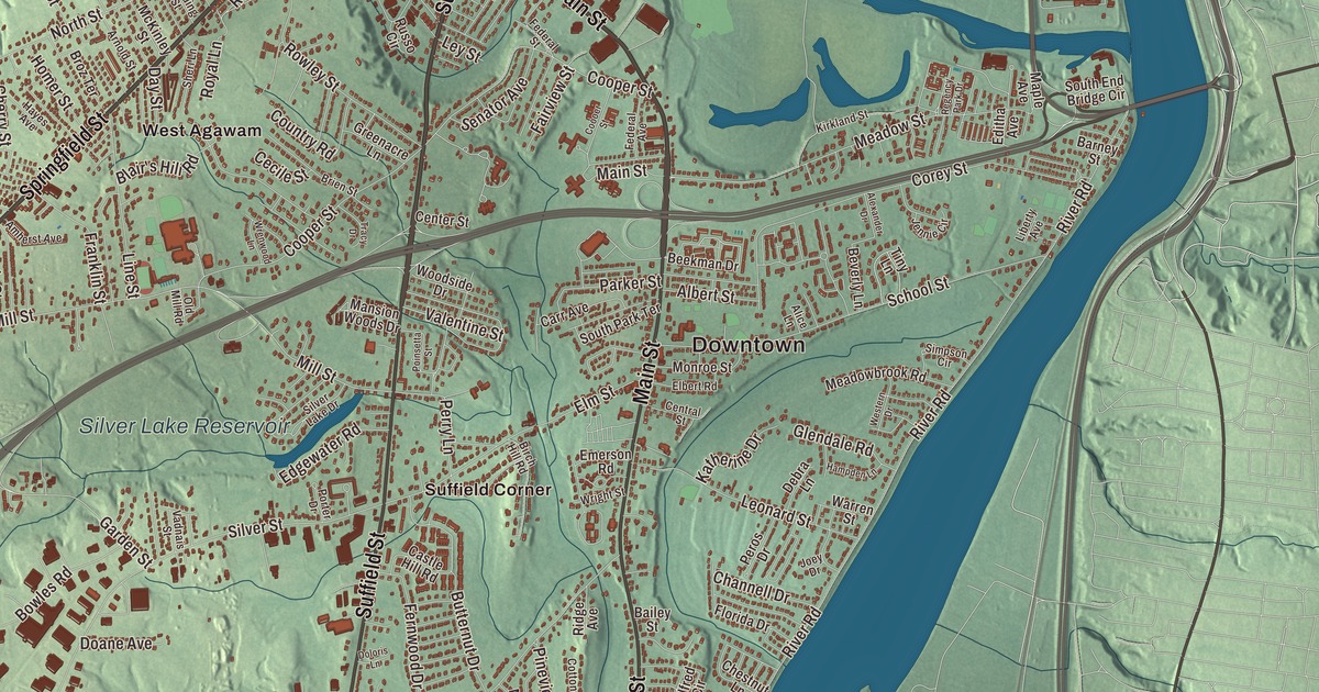 Beautifully Detailed Map of Agawam, Massachusetts