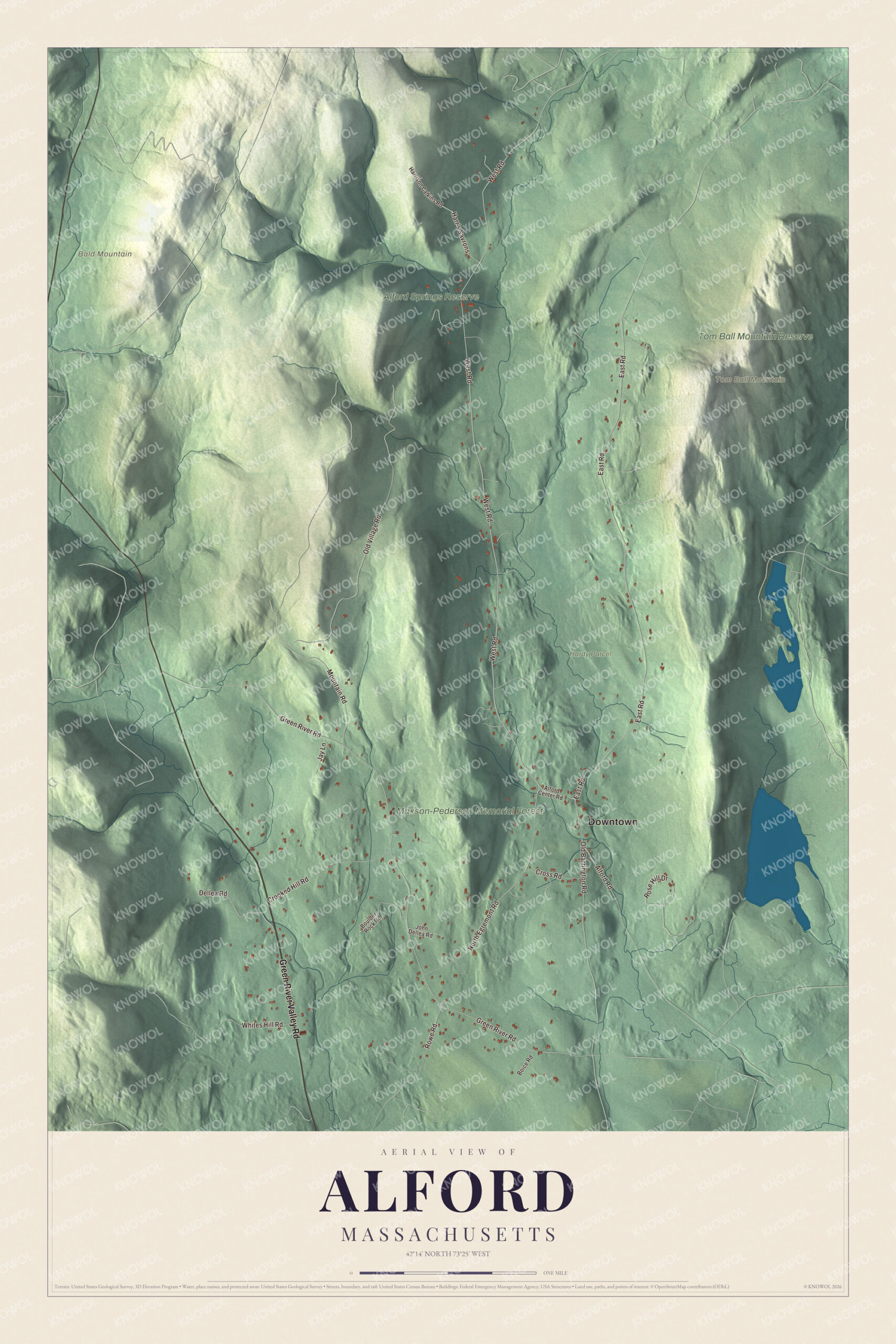 Watermarked full-map preview of Alford, Massachusetts