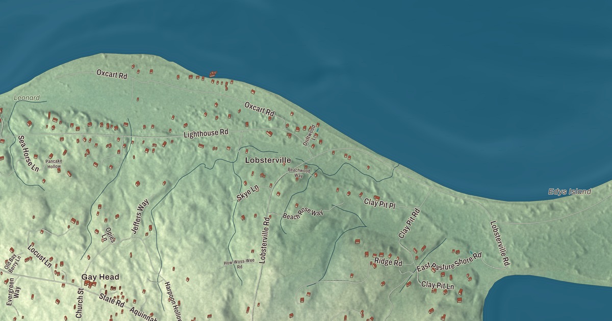 Beautifully Detailed Map of Aquinnah, Massachusetts