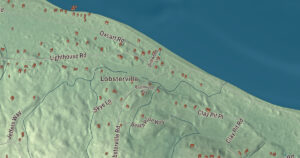 Close-up of the Aquinnah, Massachusetts aerial map