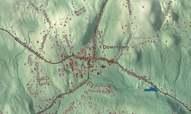 Beautifully Detailed Map of Ashburnham, Massachusetts