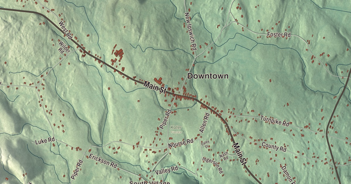 Beautifully Detailed Map of Ashby, Massachusetts