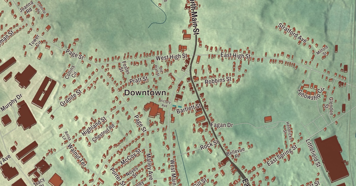 Beautifully Detailed Map of Avon, Massachusetts