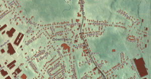 Close-up of the Avon, Massachusetts aerial map