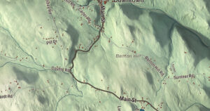 Close-up of the Becket, Massachusetts aerial map