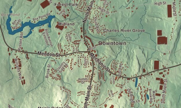 Beautifully Detailed Map of Bellingham, Massachusetts
