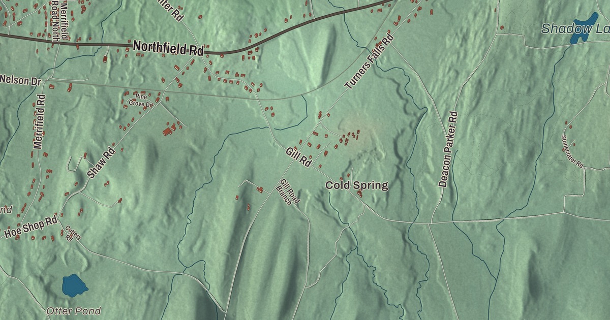 Beautifully Detailed Map of Bernardston, Massachusetts