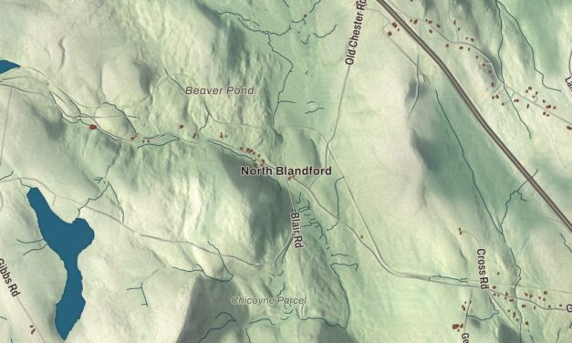 Beautifully Detailed Map of Blandford, Massachusetts