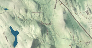 Close-up of the Blandford, Massachusetts aerial map