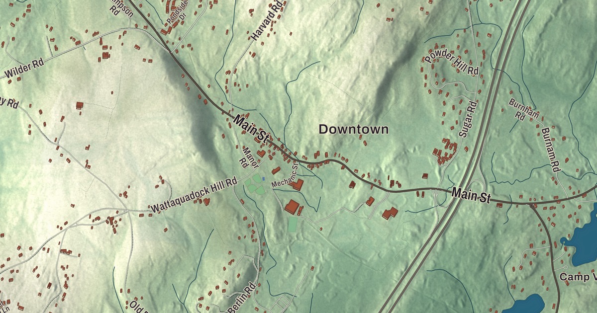 Beautifully Detailed Map of Bolton, Massachusetts