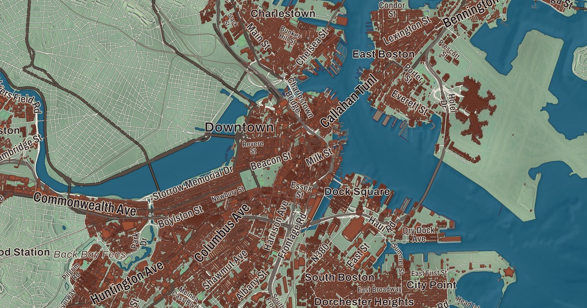 Beautifully Detailed Map of Boston, Massachusetts