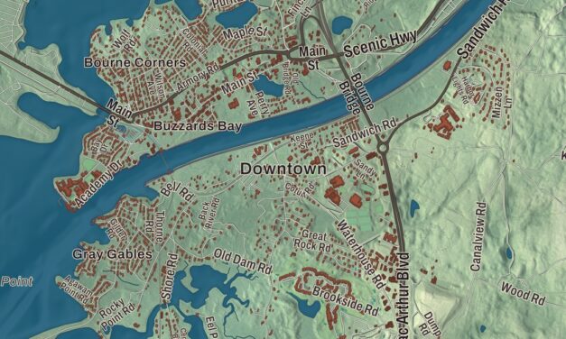Beautifully Detailed Map of Bourne, Massachusetts