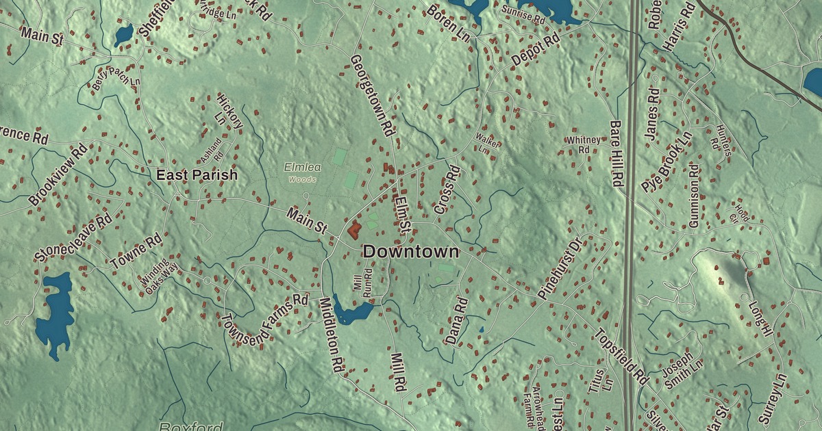 Beautifully Detailed Map of Boxford, Massachusetts