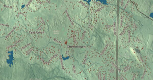 Close-up of the Boxford, Massachusetts aerial map
