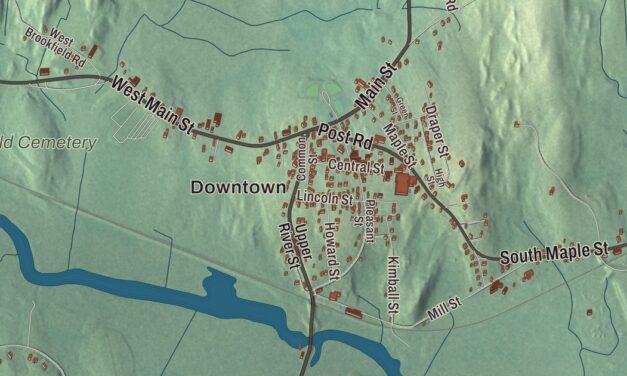 Beautifully Detailed Map of Brookfield, Massachusetts