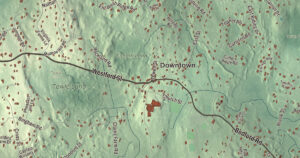 Close-up of the Carlisle, Massachusetts aerial map