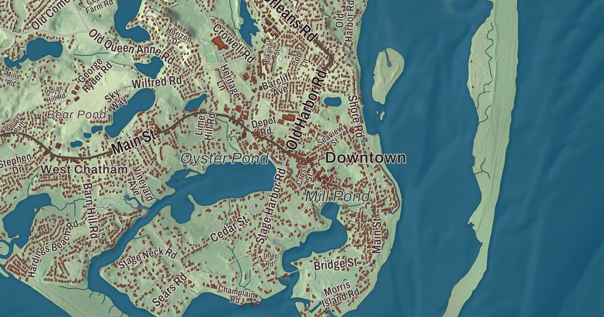 Beautifully Detailed Map of Chatham, Massachusetts