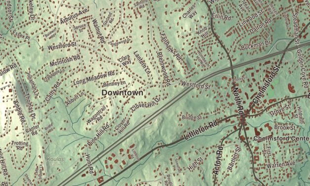 Beautifully Detailed Map of Chelmsford, Massachusetts