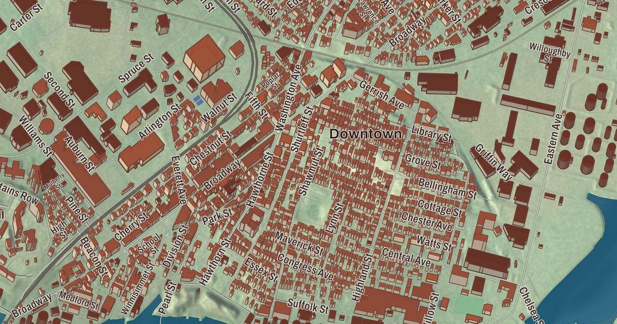 Beautifully Detailed Map of Chelsea, Massachusetts