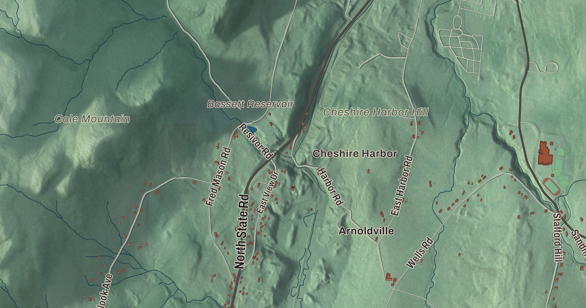 Beautifully Detailed Map of Cheshire, Massachusetts