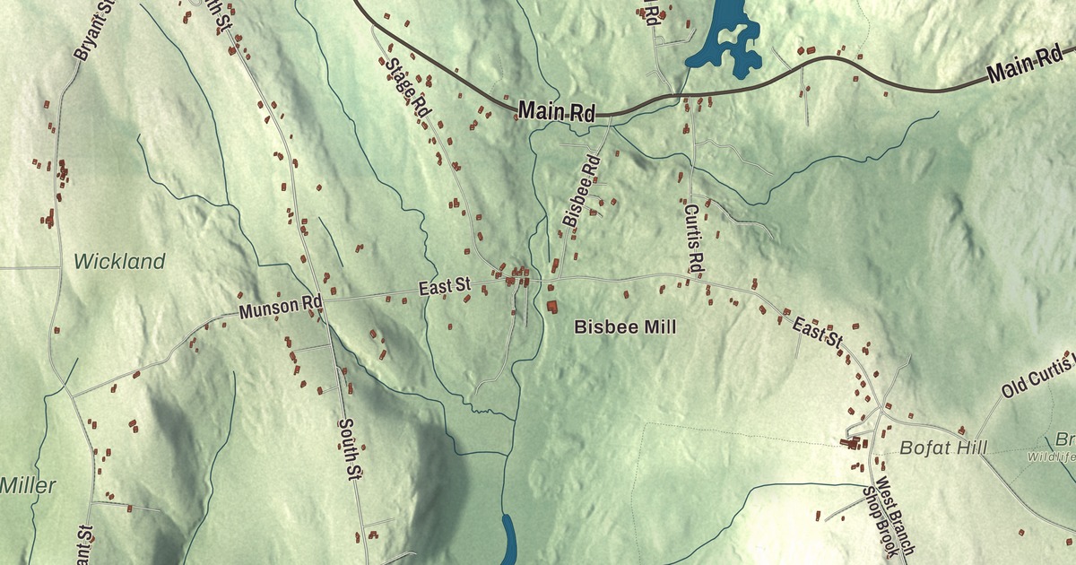 Beautifully Detailed Map of Chesterfield, Massachusetts