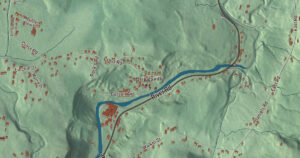 Close-up of the Clarksburg, Massachusetts aerial map