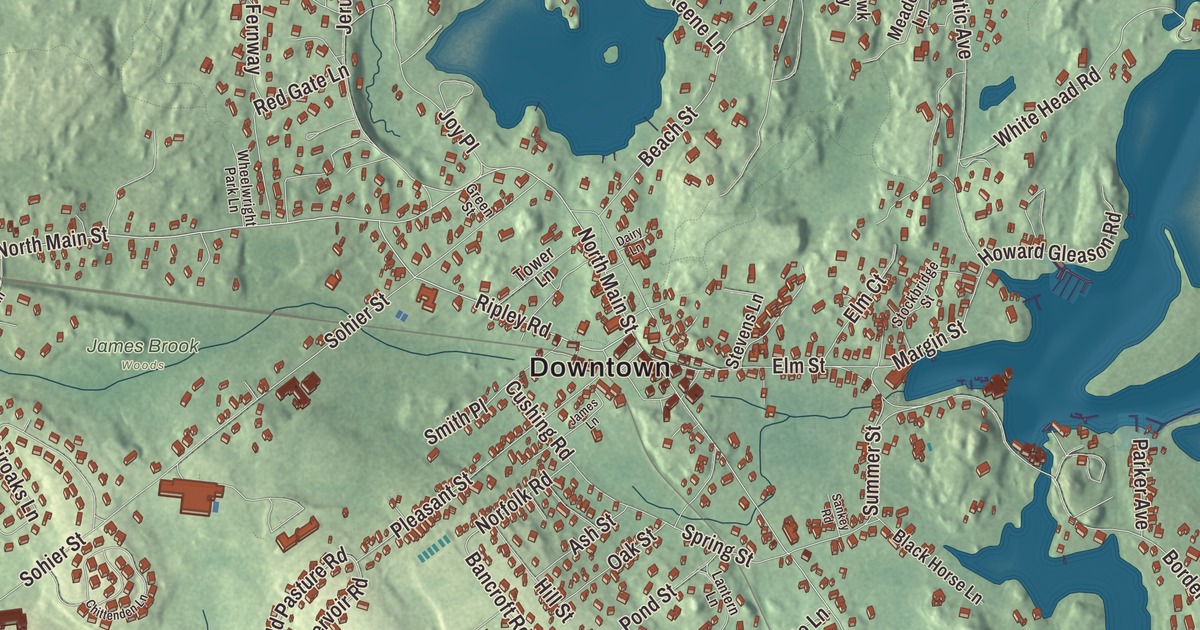 Beautifully Detailed Map of Cohasset, Massachusetts