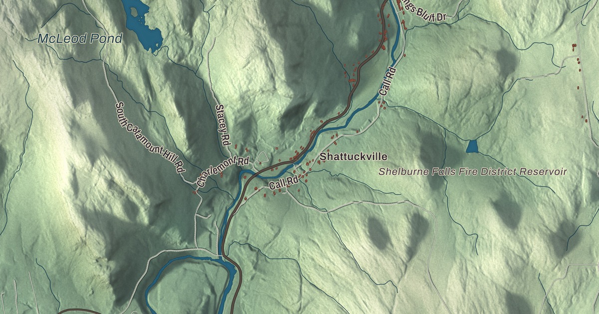 Beautifully Detailed Map of Colrain, Massachusetts