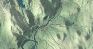 Close-up of the Colrain, Massachusetts aerial map