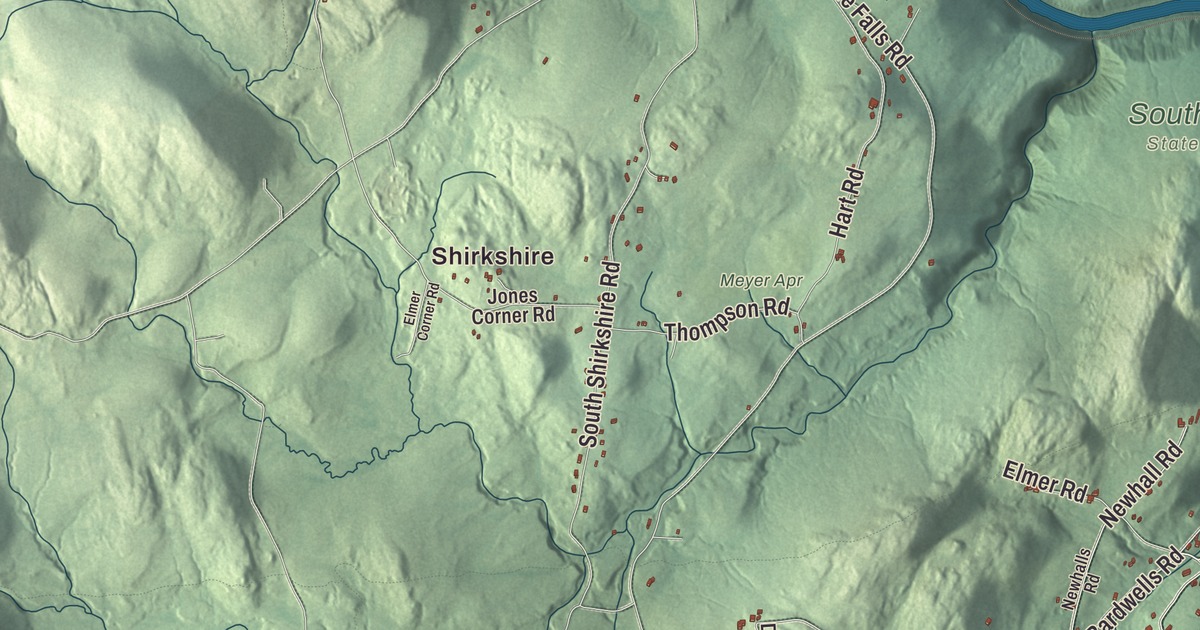 Beautifully Detailed Map of Conway, Massachusetts