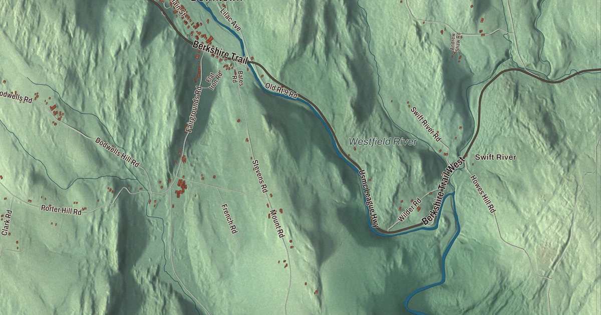 Beautifully Detailed Map of Cummington, Massachusetts