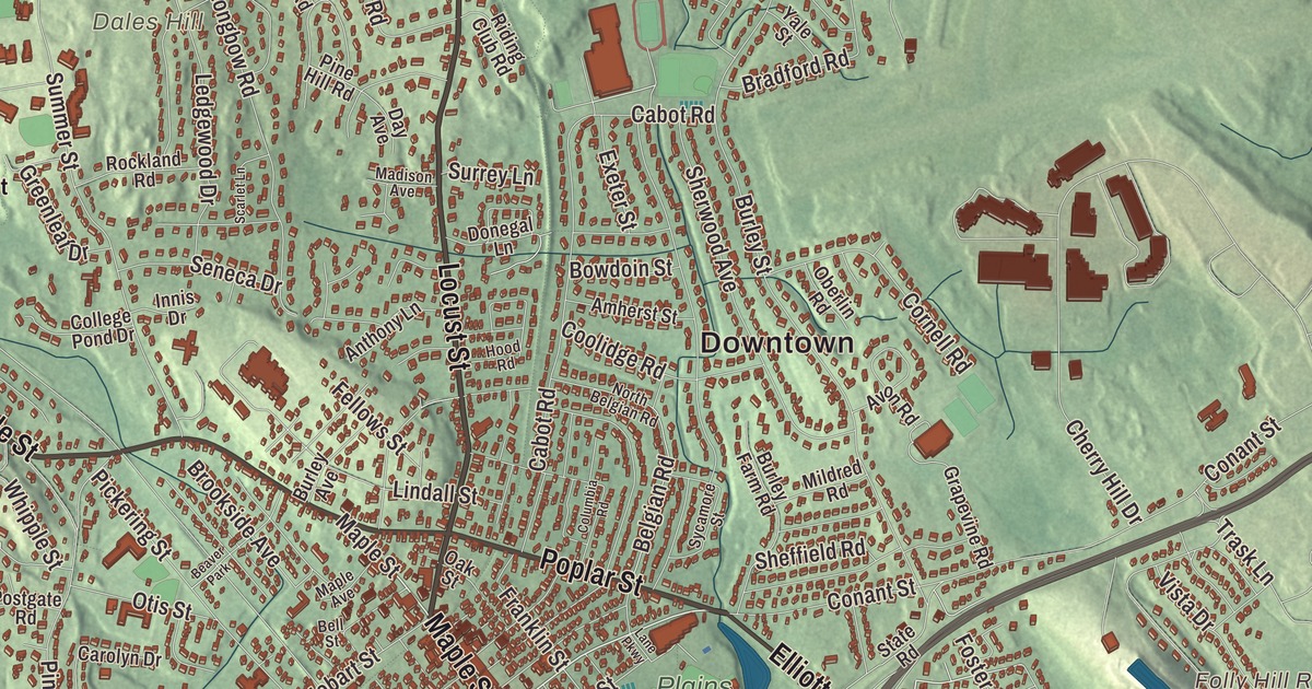Beautifully Detailed Map of Danvers, Massachusetts