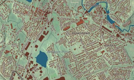 Beautifully Detailed Map of Dedham, Massachusetts