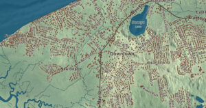 Close-up of the Dennis, Massachusetts aerial map