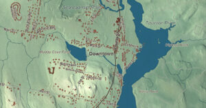 Close-up of the Dighton, Massachusetts aerial map