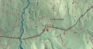 Close-up of the Dunstable, Massachusetts aerial map