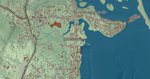 Close-up of the Duxbury, Massachusetts aerial map