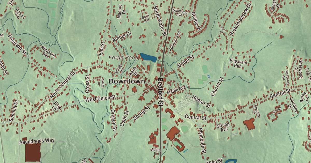 Beautifully Detailed Map of East Bridgewater, Massachusetts