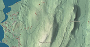 Close-up of the East Brookfield, Massachusetts aerial map