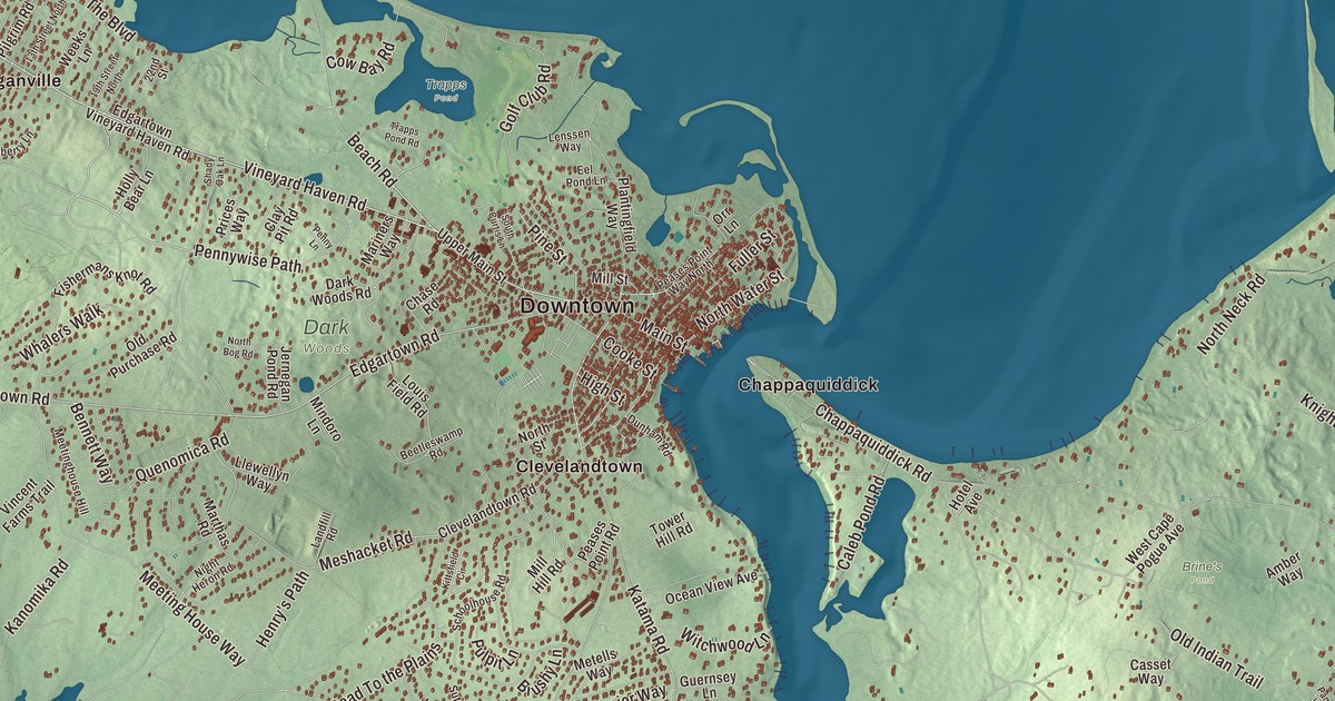 Beautifully Detailed Map of Edgartown, Massachusetts