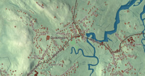 Close-up of the Essex, Massachusetts aerial map