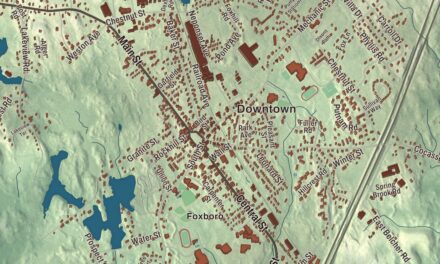 Beautifully Detailed Map of Foxborough, Massachusetts