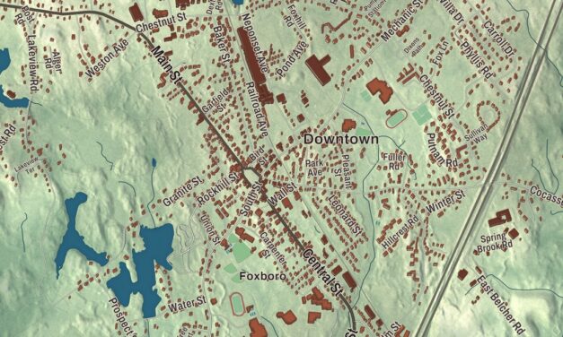 Beautifully Detailed Map of Foxborough, Massachusetts